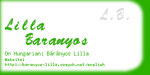 lilla baranyos business card